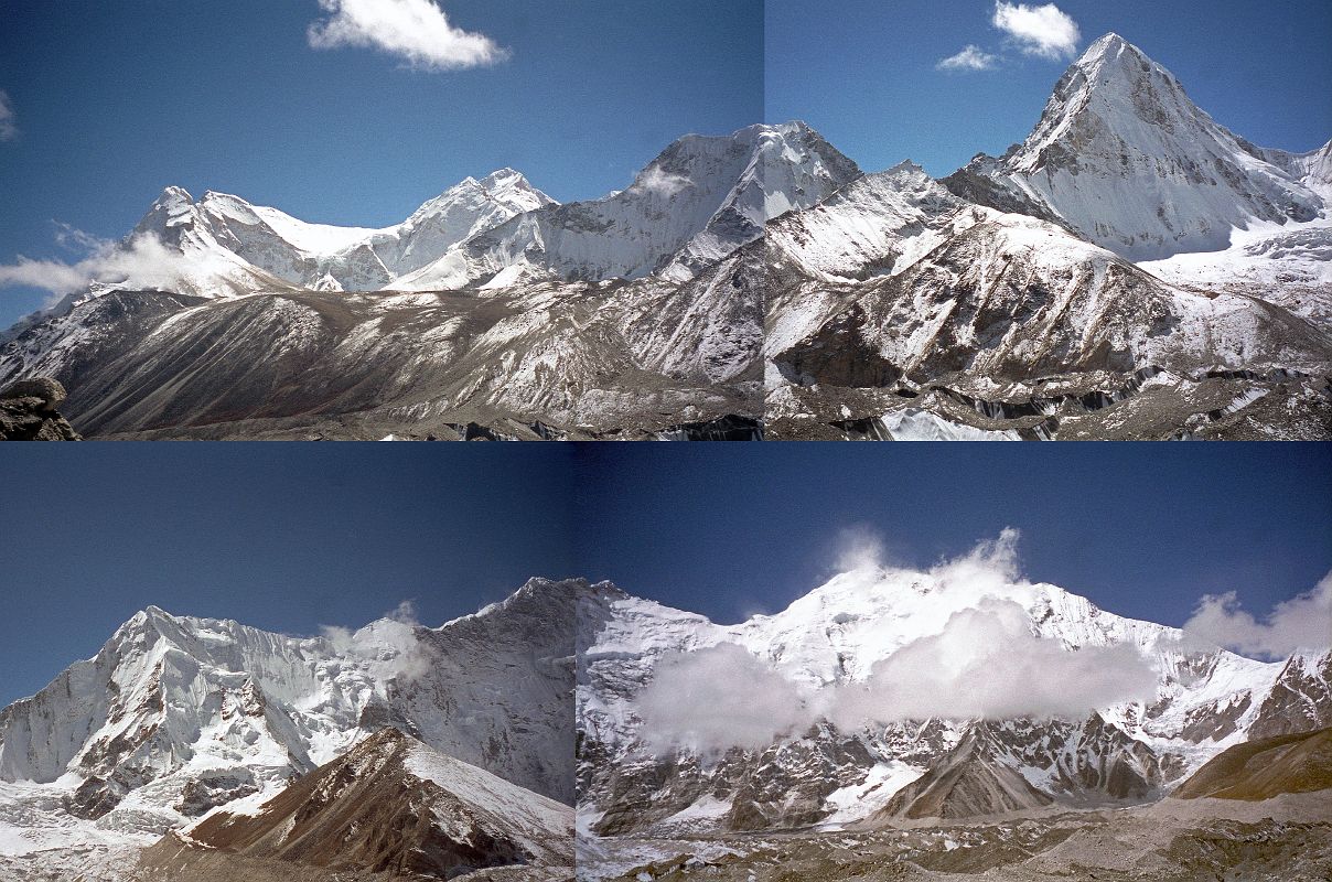 12 10 Chomolonzo, Kanchungtse, Makalu, Chago , Pethangtse, Shartse, Lhotse East Face, Everest Kangshung East Face From Everest East Base Camp In Tibet